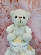 Valge mähkmetort LED karuga 3