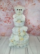 Valge mähkmetort LED karuga