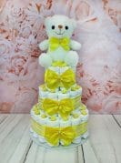 Kollane mähkmetort LED karuga