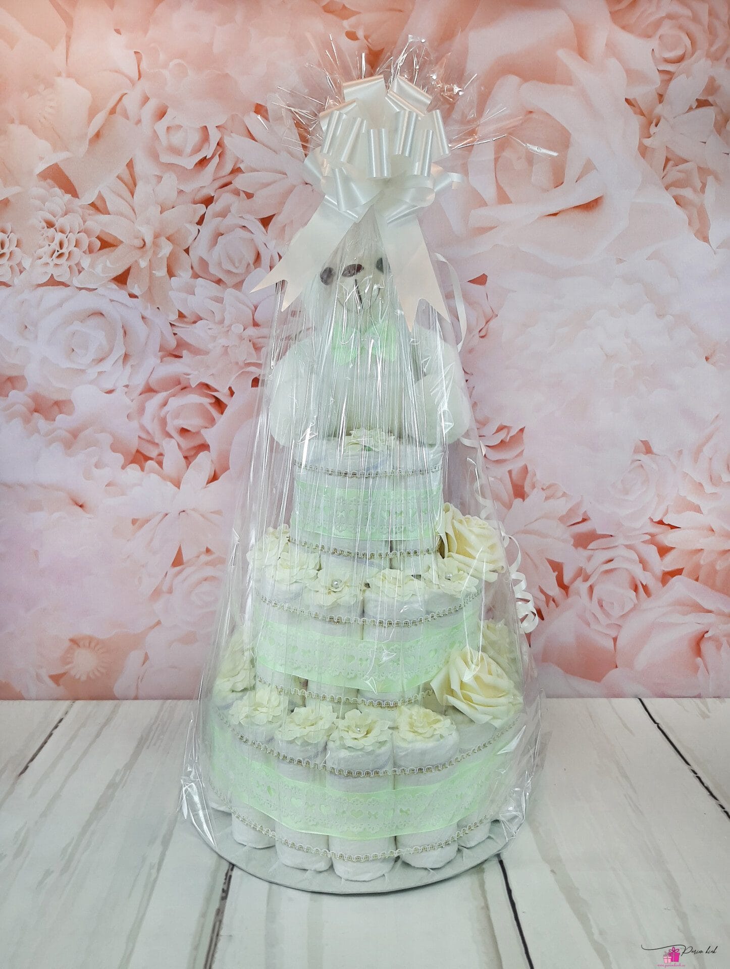 Neutraalne mähkmetort LED karuga 5