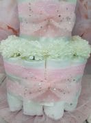 Roosa väike mähkmetort lambaga