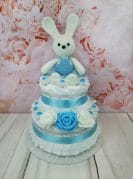 sinine mähkmetort amigurumi jänkuga