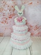 roosa mähkmetort amigurumi jänesega 12