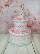 roosa väike mähkmetort vannipardiga