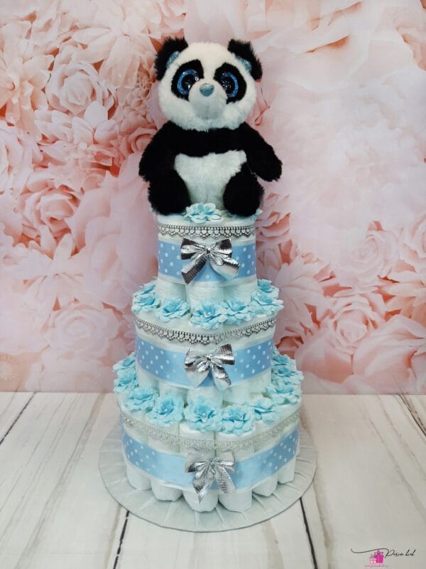 sinine mähkmetort pandakaruga