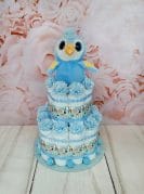 sinine väike mähkmetort papagoiga