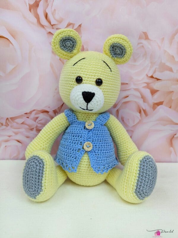 Kollane Amigurumi karu