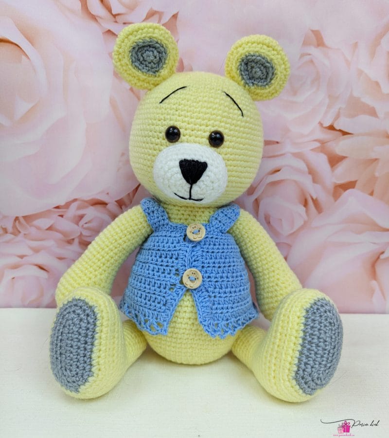 Kollane Amigurumi karu