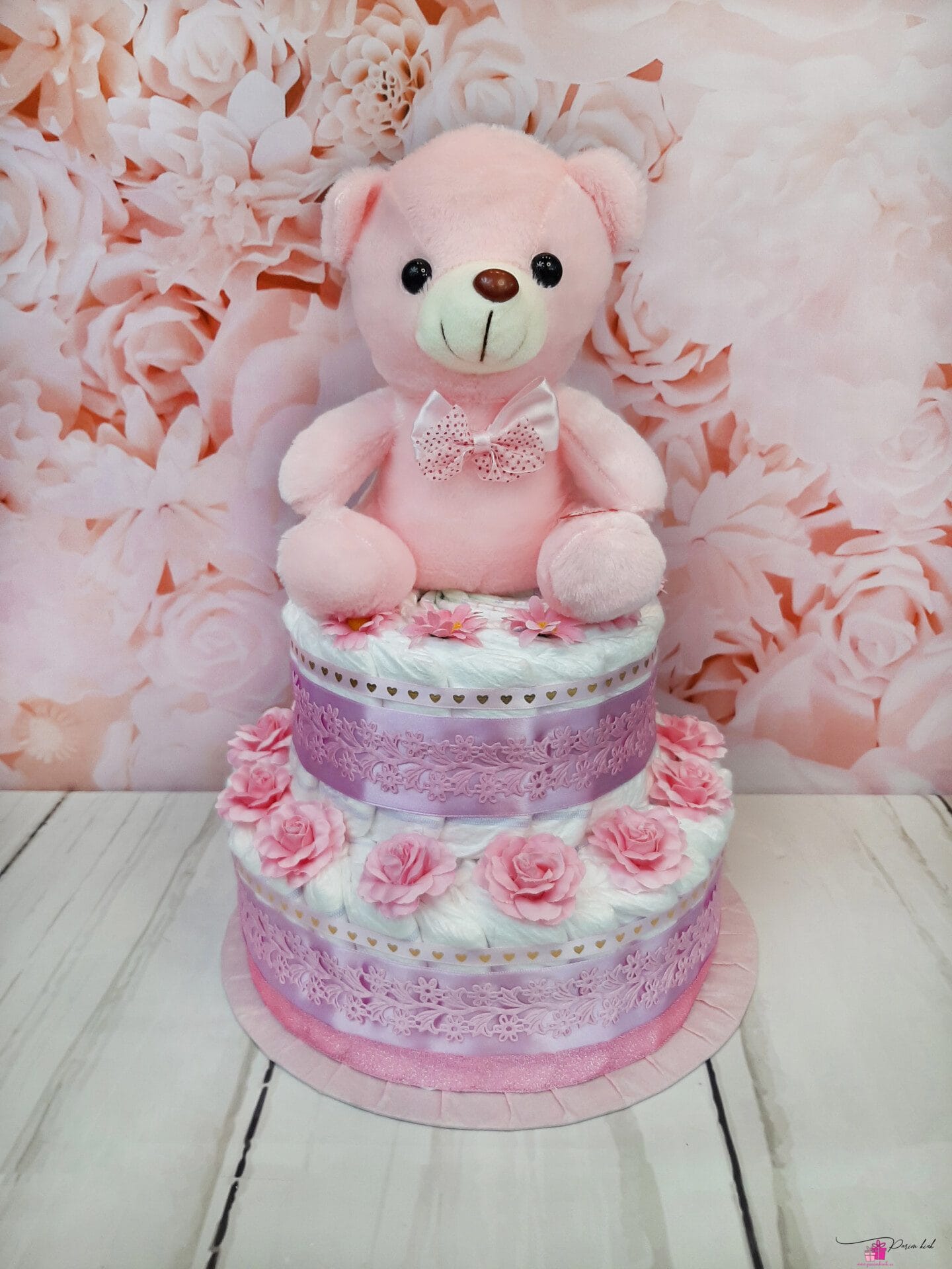 Roosa mähkmetort karuga 5