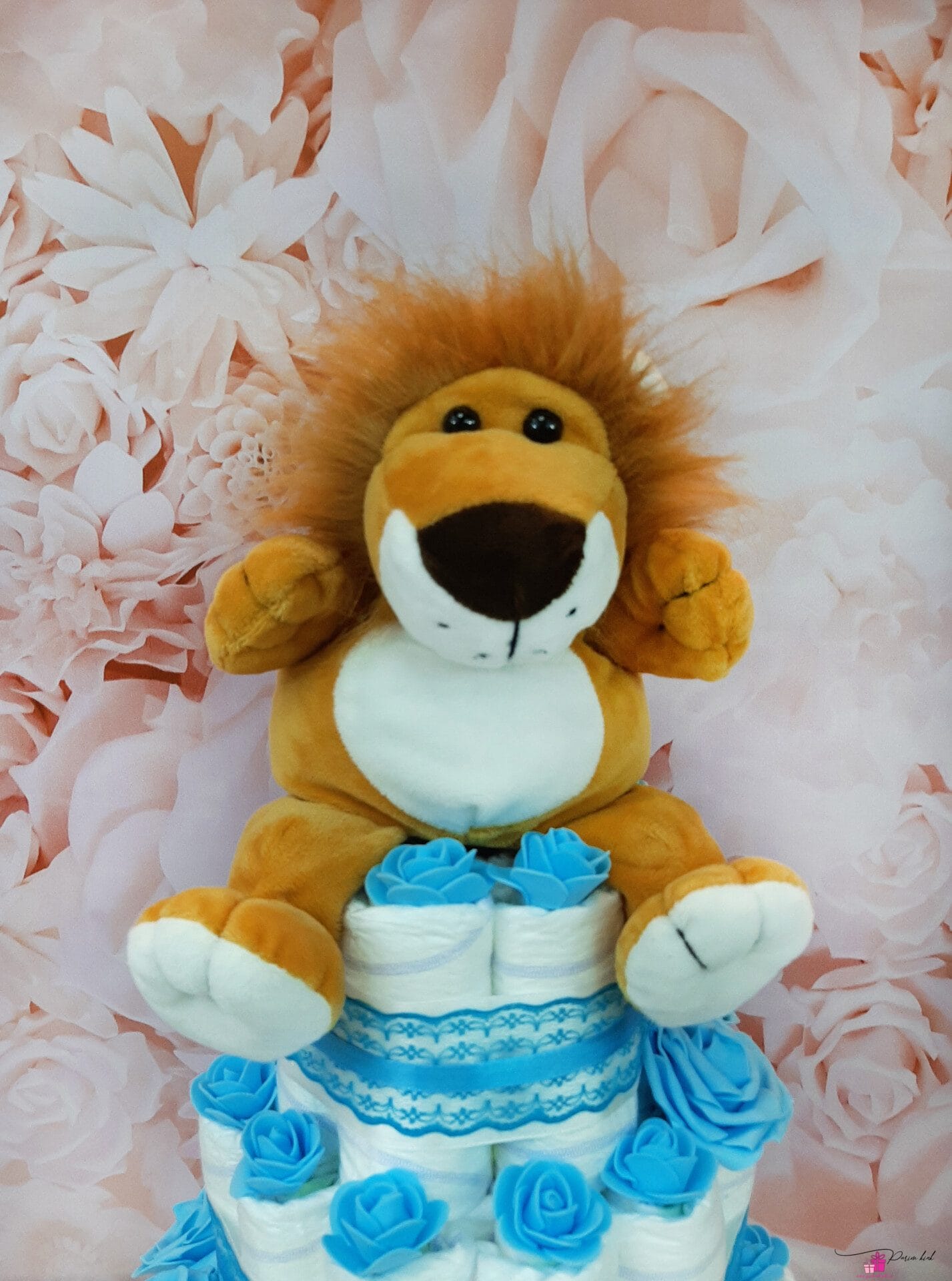 sinine mähkmetort käpiknukuga 1