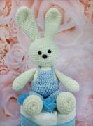 Sinine Mähkmetort Amigurumi Jänesega 9