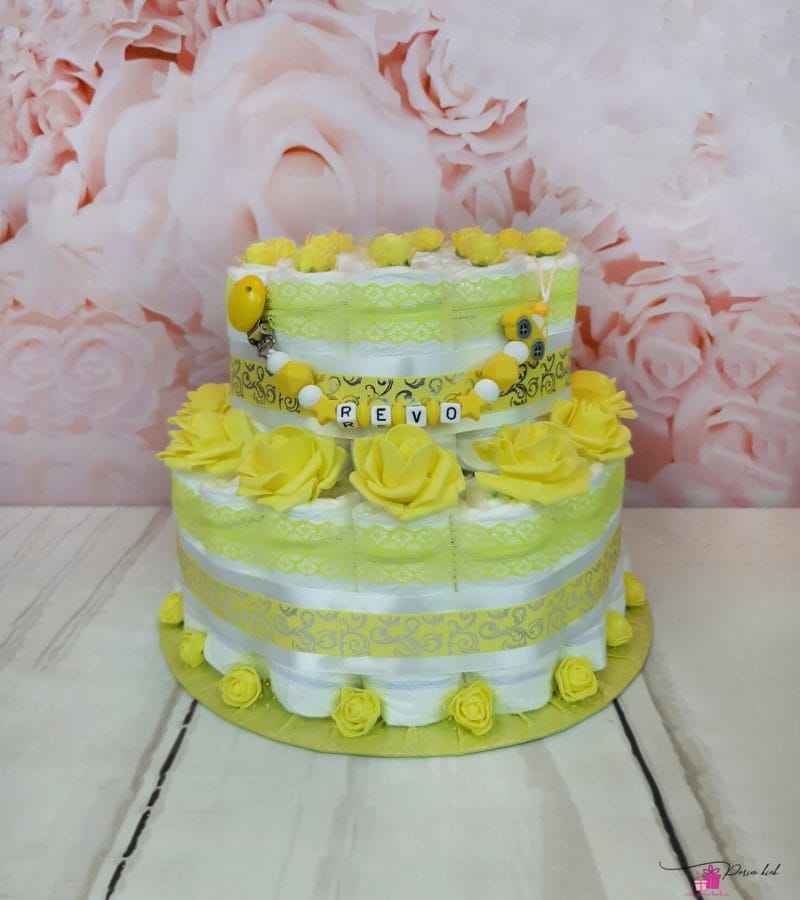 kollane mähkmetort lutiketiga