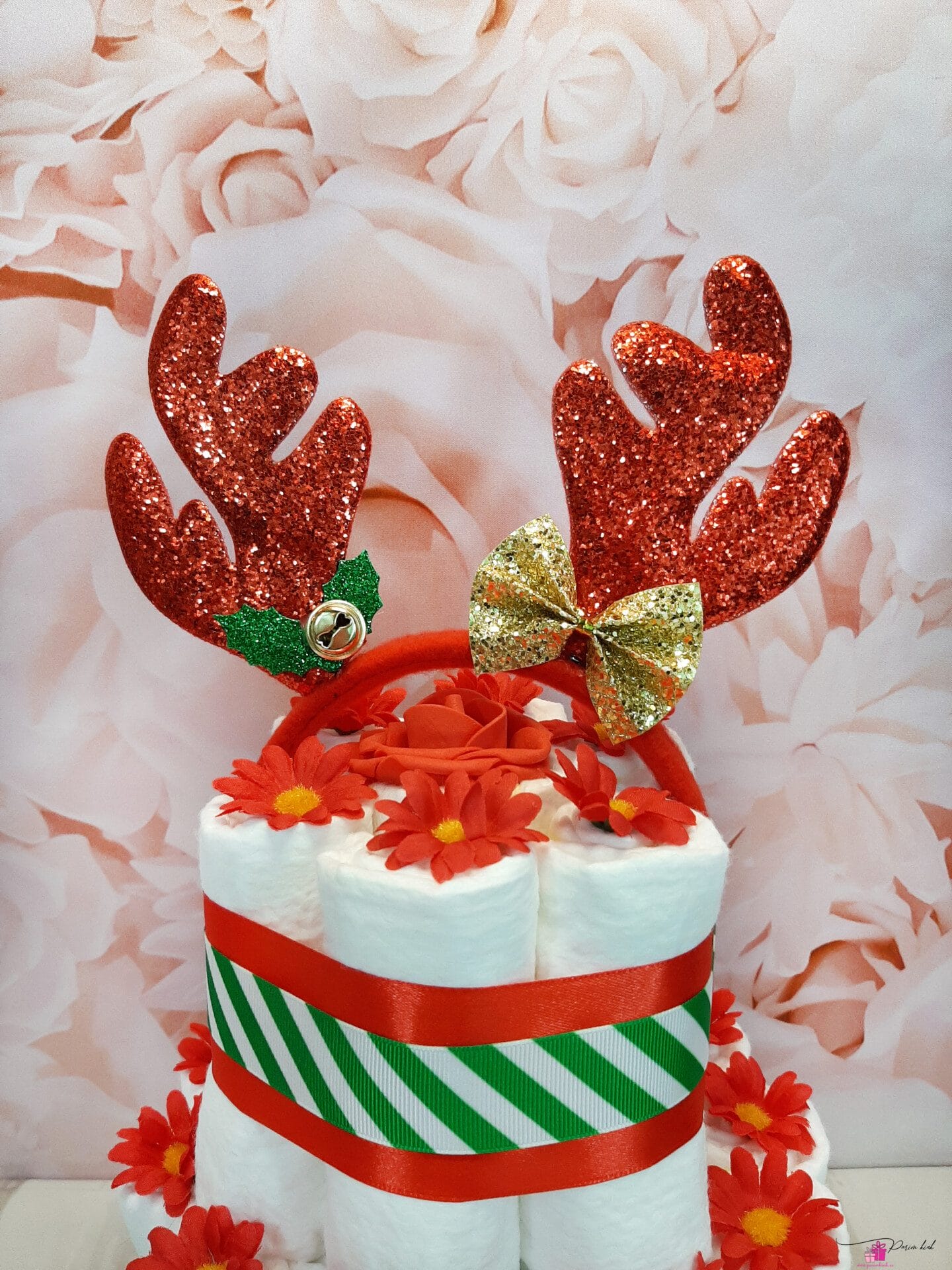 Jõulu mähketort põhjapõdra peavõruga 1