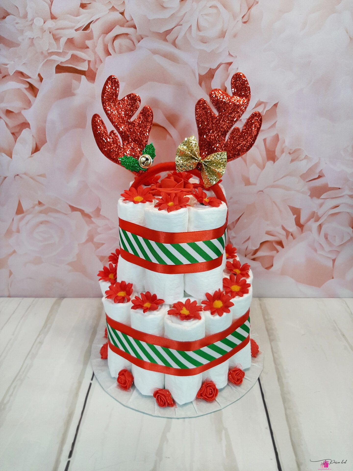 Jõulu mähketort põhjapõdra peavõruga 3