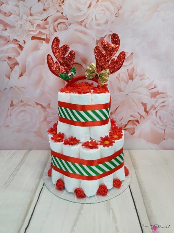 Jõulu mähketort põhjapõdra peavõruga