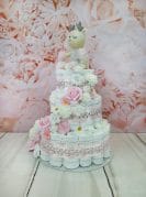 roosa mähkmetort kitsekesega