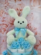 Sinine mähkmetort heegeldatud jänkuga 1