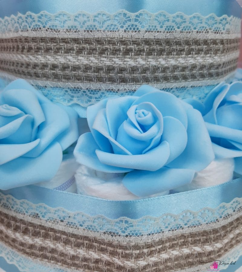 Sinine mähkmetort heegeldatud jänkuga 2 Sinine mähkmetort heegeldatud jänkuga 2