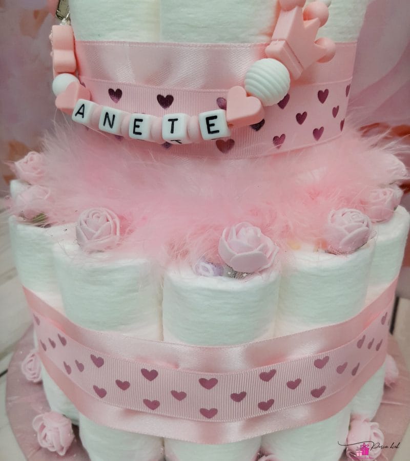 heleroosa väike mähkmetort lutiketiga 1 heleroosa väike mähkmetort lutiketiga 1