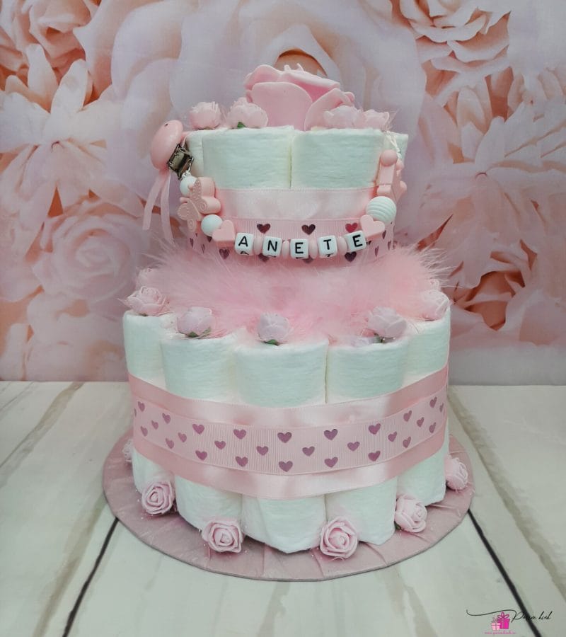 heleroosa väike mähkmetort lutiketiga 2 heleroosa väike mähkmetort lutiketiga 2