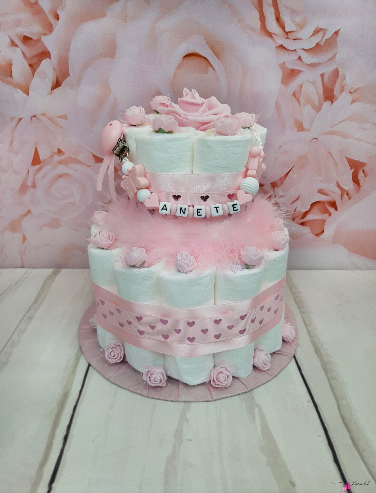 heleroosa väike mähkmetort lutiketiga 3