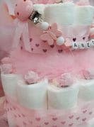 heleroosa väike mähkmetort lutiketiga