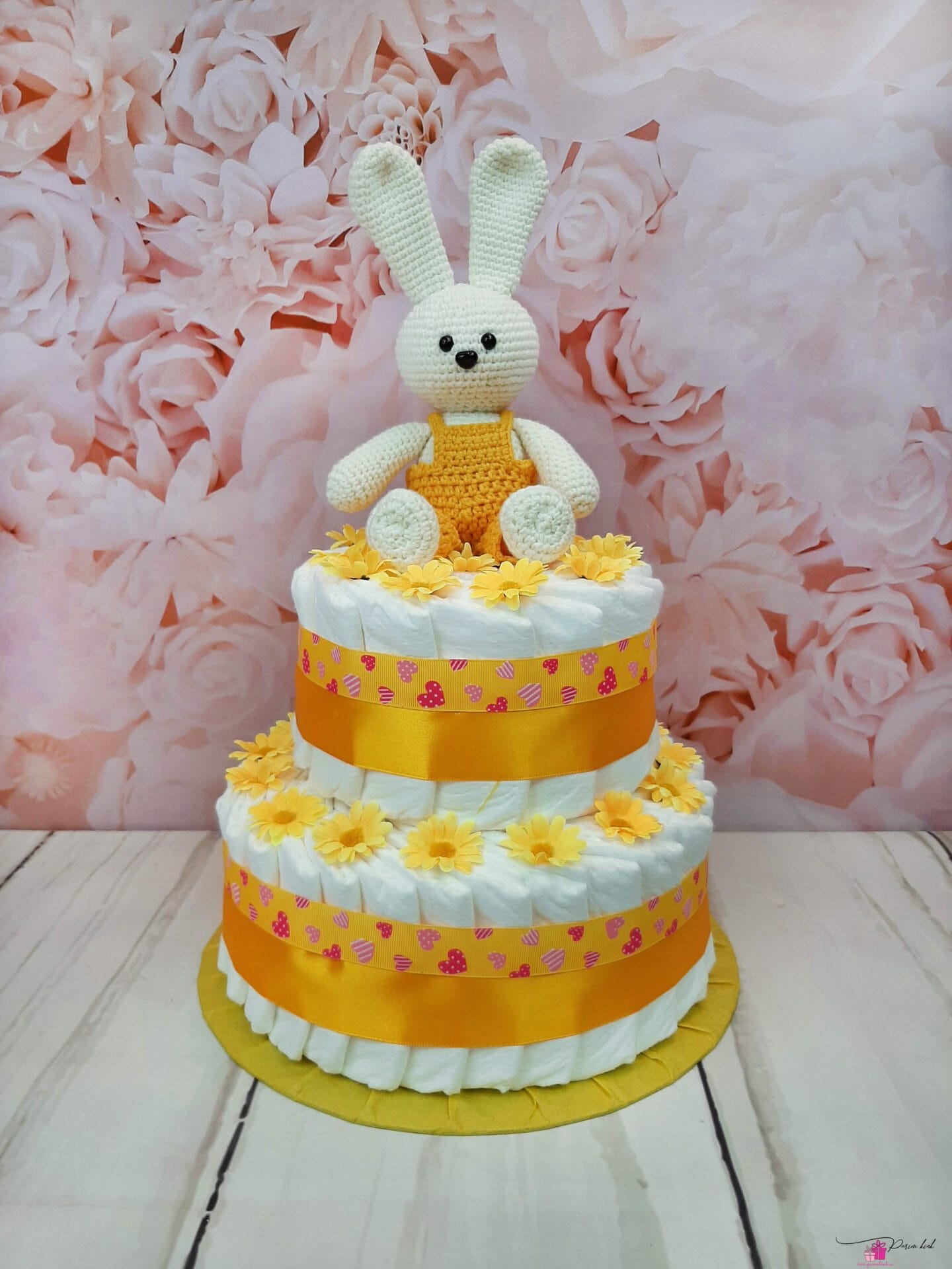 Kollane Mähkmetort Amigurumi Jänesega 8
