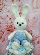 Sinine mähkmetort Amigurumiga 1