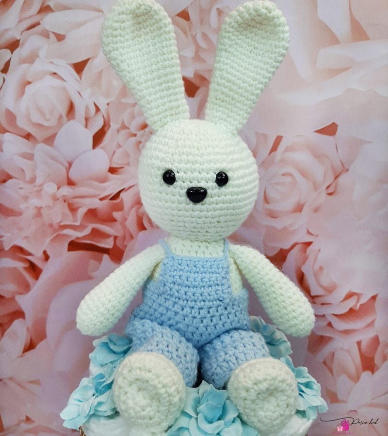 Sinine mähkmetort Amigurumiga 1 Sinine mähkmetort Amigurumiga 1