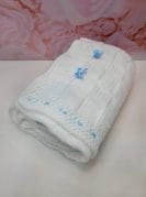 Käsitöö beebitekk siniste lipsudega 1