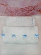 Käsitöö beebitekk siniste lipsudega 2