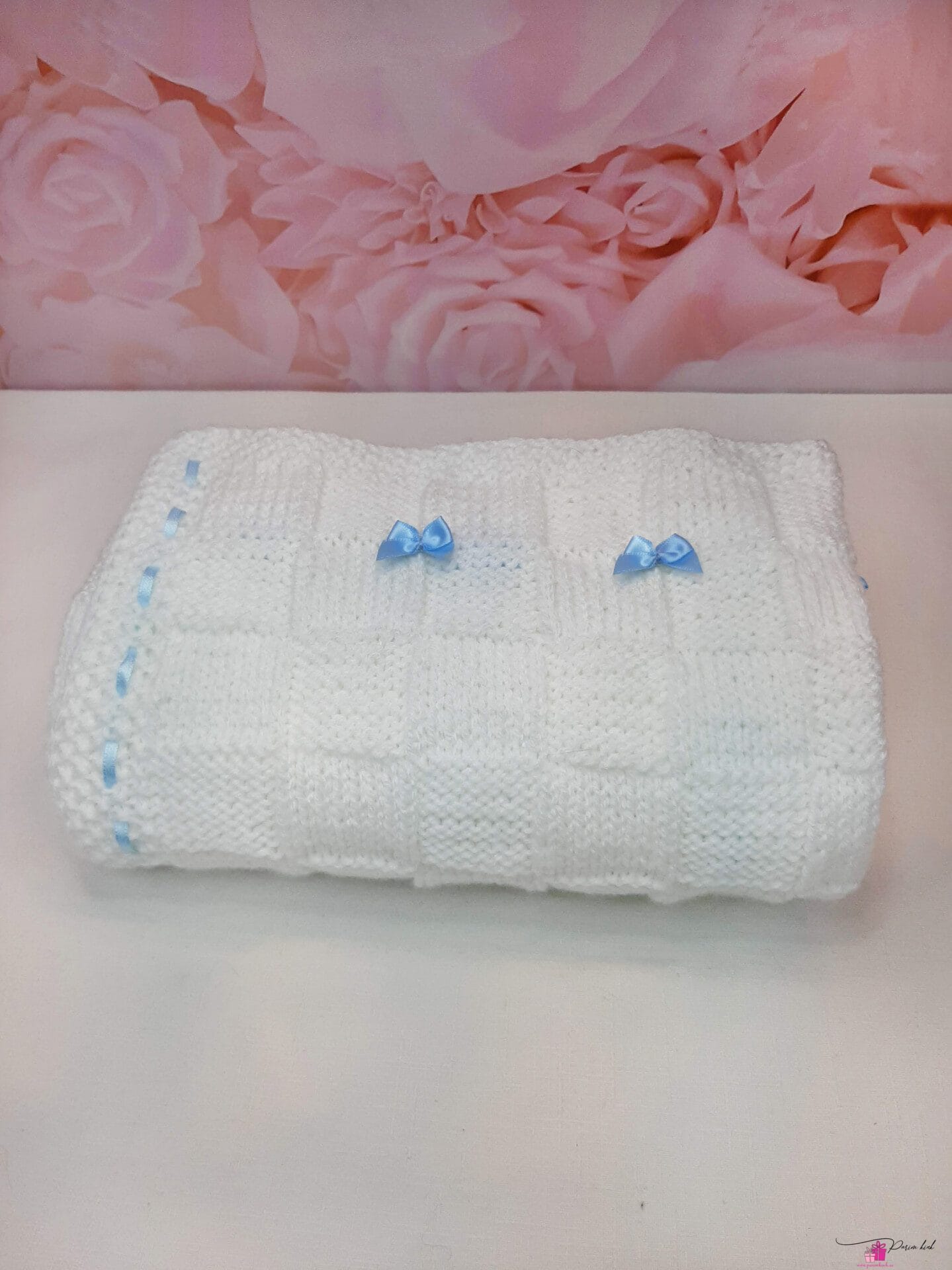 Käsitöö beebitekk siniste lipsudega 4