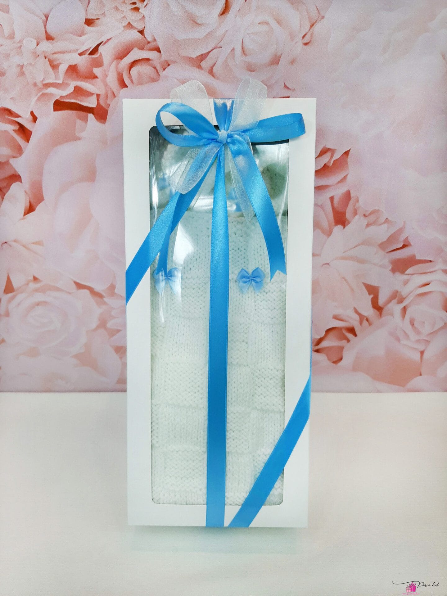 Käsitöö beebitekk siniste lipsudega 5