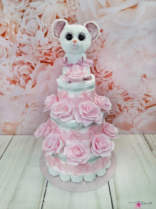 roosa mähkmetort hiiretipsuga