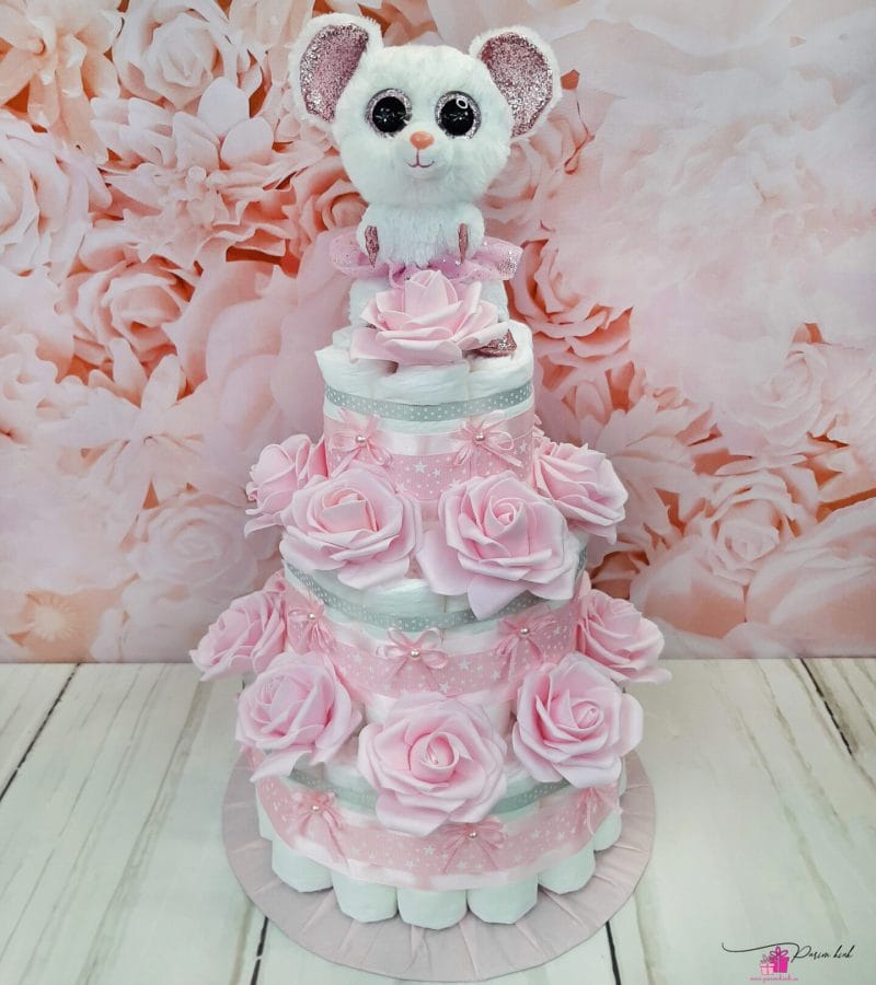 roosa mähkmetort hiiretipsuga