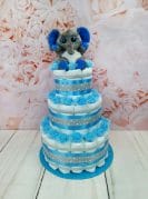 sinine mähkmetort elevandiga