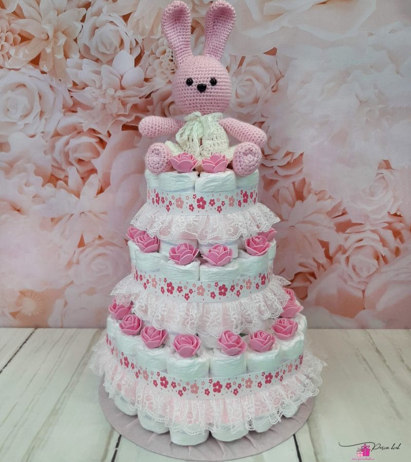 Roosa Mähkmetort Roosa Amigurumi Jänesega 3