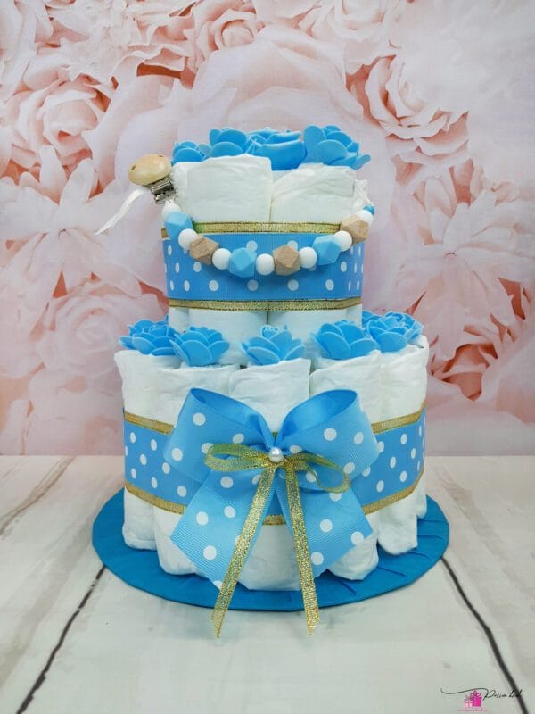 Sinine-Kuldne mähkmetort lutiketiga