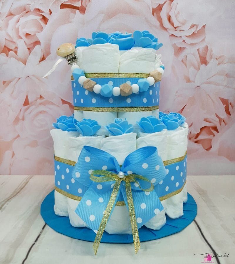 Sinine-Kuldne mähkmetort lutiketiga Sinine-Kuldne mähkmetort lutiketiga