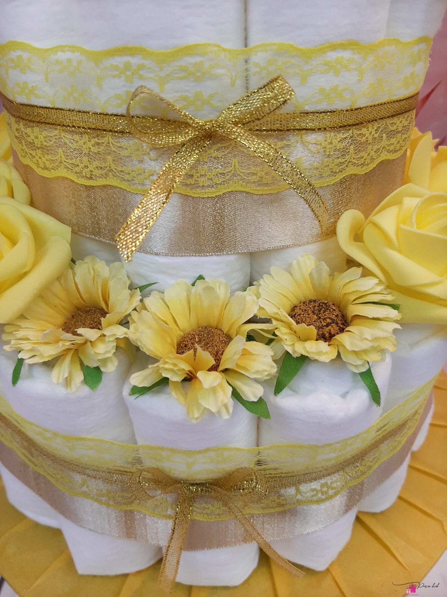 kollane mähkmetort amigurumi karuga 1