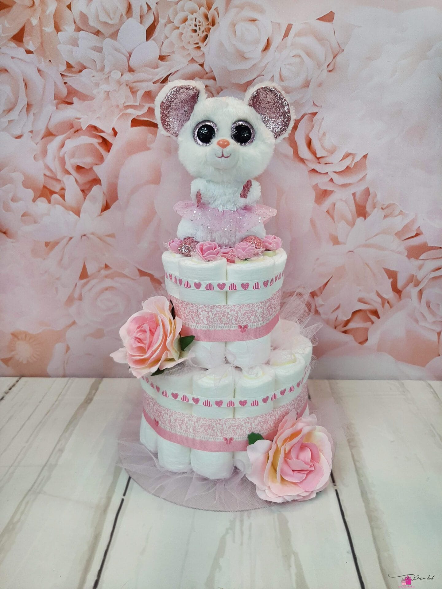 roosa väike mähkmetort hiirega 4