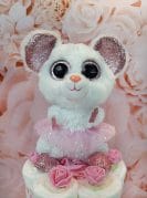 roosa väike mähkmetort hiirega