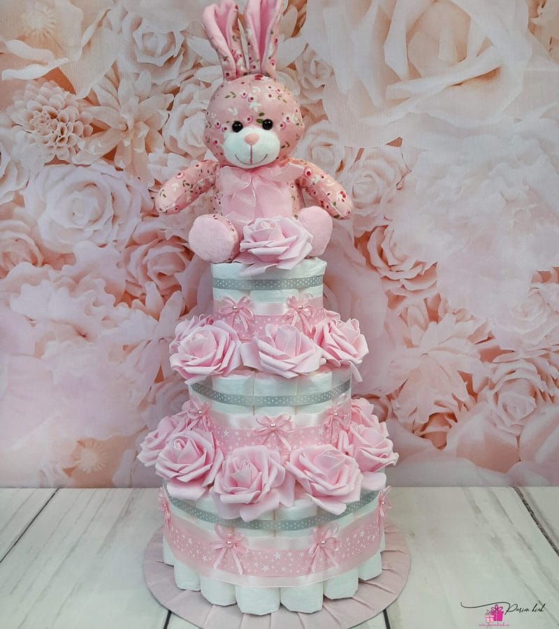 Heleroosa mähkmetort Jänesega 3