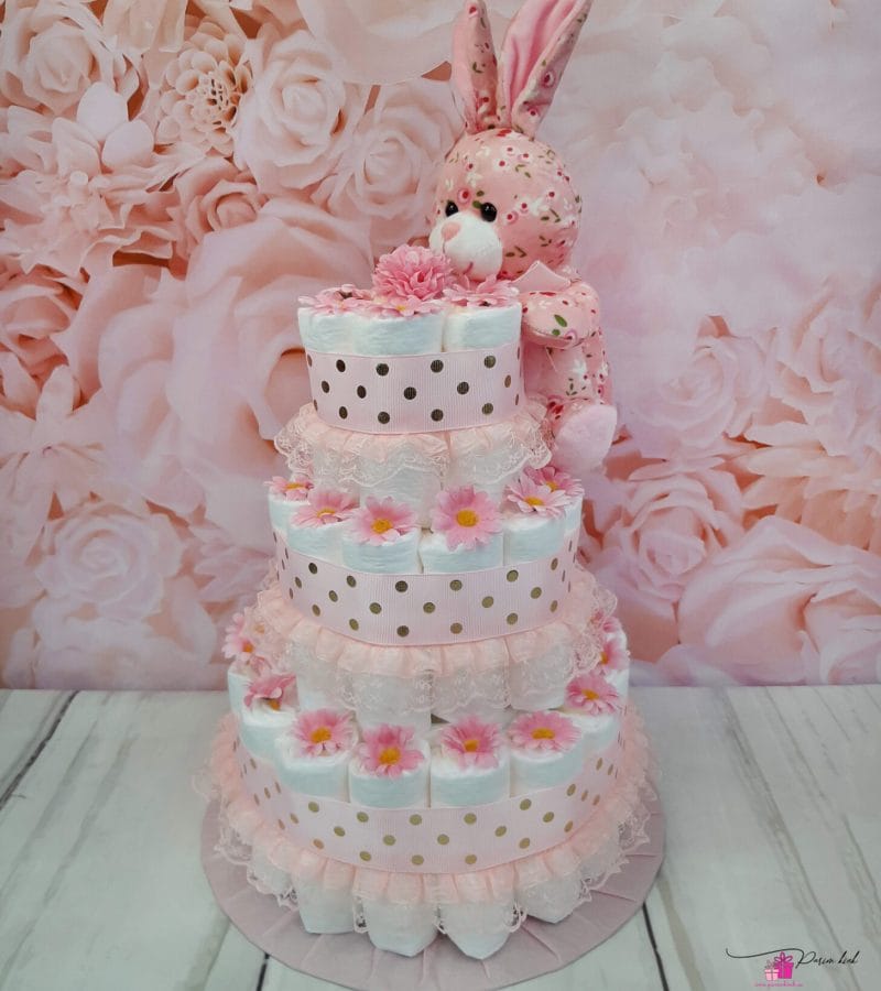 Roosa-Kuldne mähkmetort jänesega 5 Roosa-Kuldne mähkmetort jänesega 5