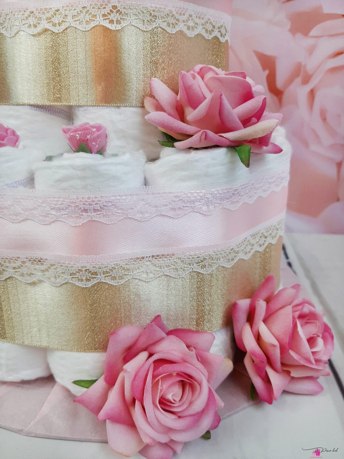 Roosa Väike Mähkmetort Krooniga 4