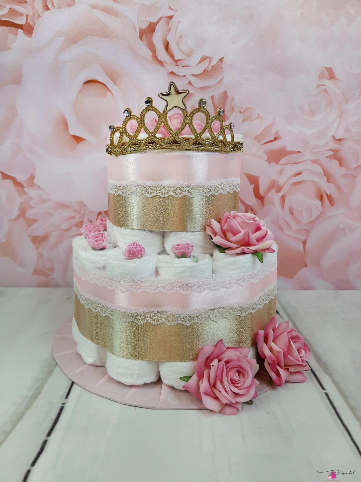 Roosa Väike Mähkmetort Krooniga 5