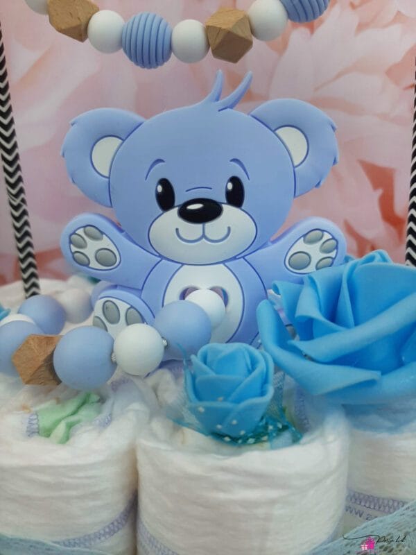 Sinine mähkmetort närimisrõnga ja lutiketiga 3