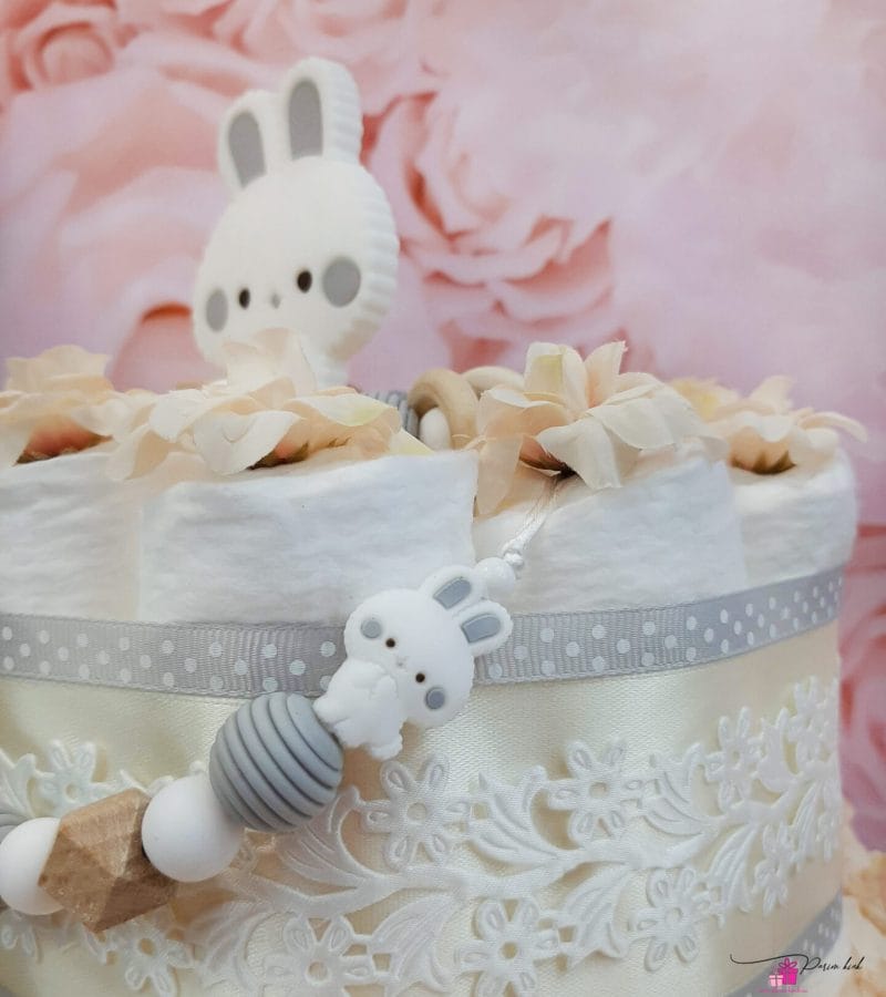 Beež mähkmetort lutiketi ja närimisrõngaga 2 Beež mähkmetort lutiketi ja närimisrõngaga 2