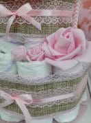 Roosa mähkmetort närimisrõnga ja lutiketiga 1