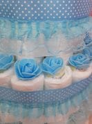 Sinine mähkmetort valge karuga 1